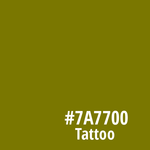 7a7700-as-tattoo-another-css-hex-color-word-for-web-developers